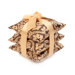 Black Gold Damask Silk Sachet Set